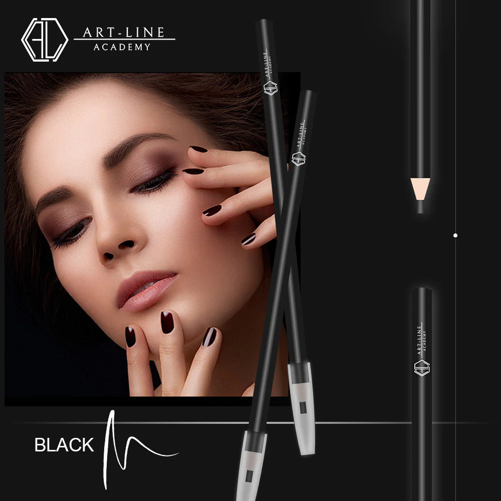 MATITA DA DISEGNO PER PROGETTO MICROBLADING O PMU - NERA, ROSSA